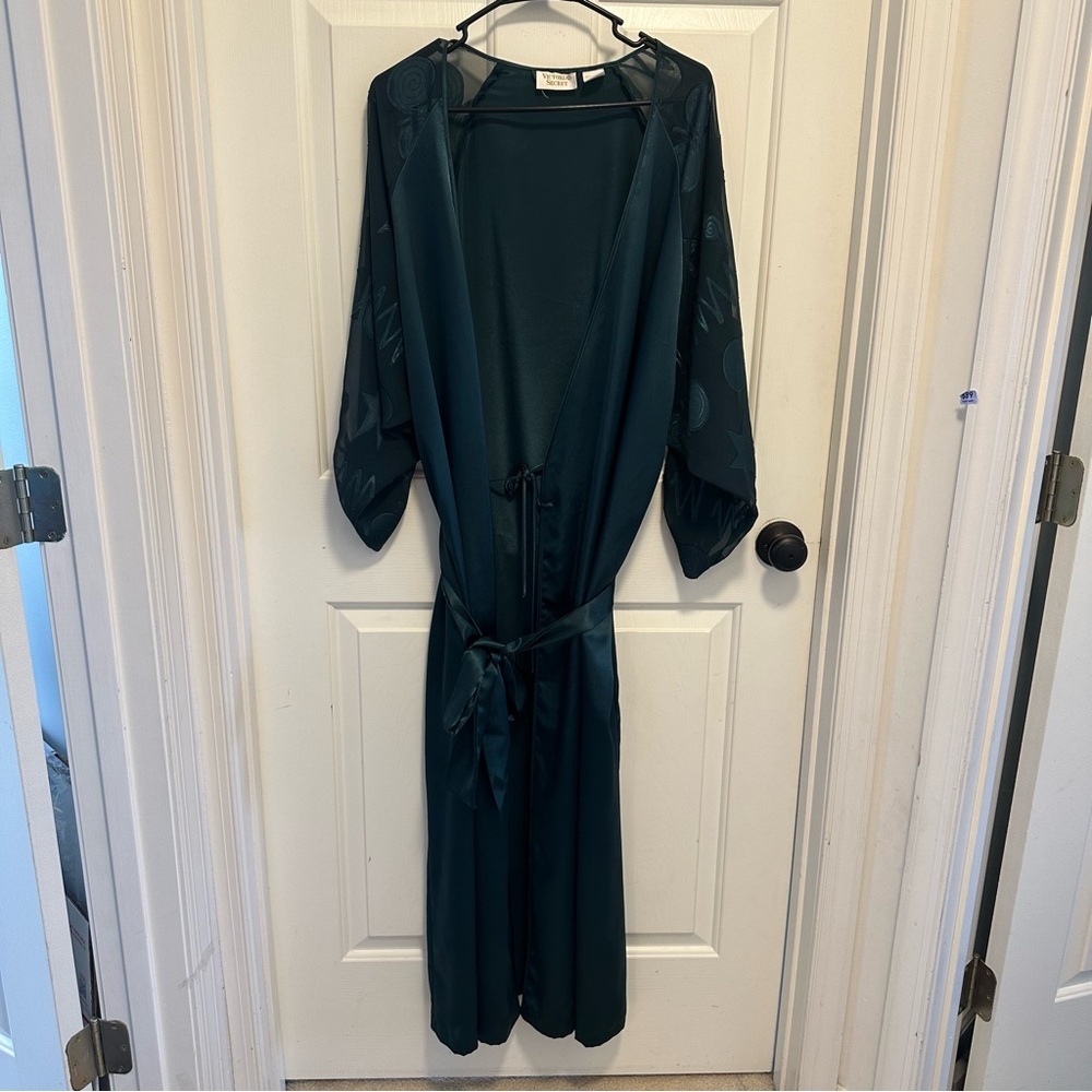 VICTORIA’S Secret Vintage Gold Label Slip Dress / Nightgown and Robe Size Large - Picture 9 of 13
